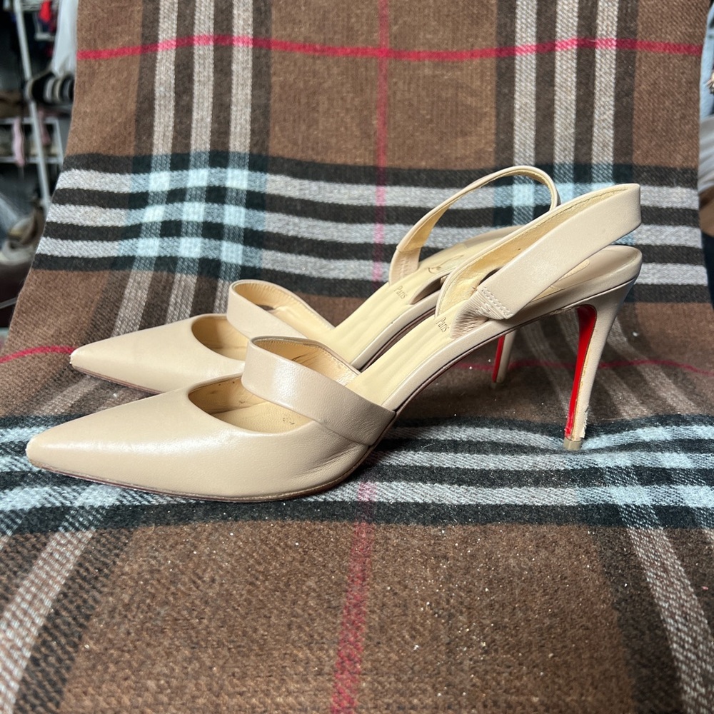 Nude Christian Louboutin Actina 85 heels